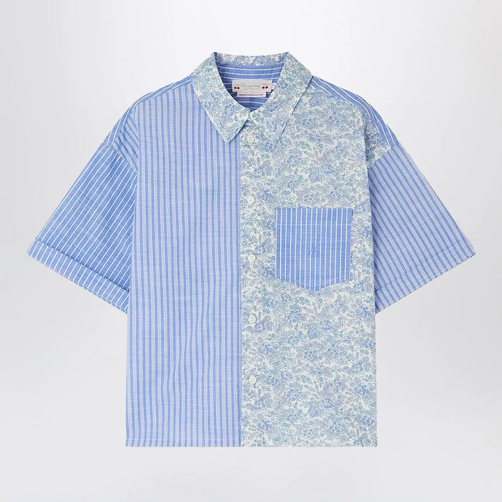 Bonpoint - Elyas patchwork light blue shirt Brand Shirts &amp; Tops 12Y