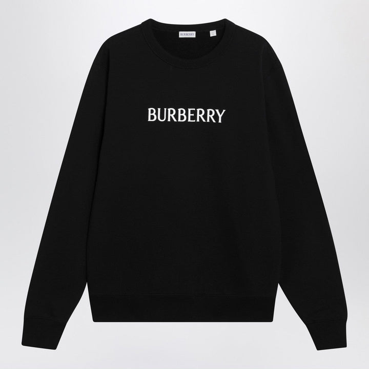 Shirts &amp; Tops Burberry - Black slim cotton terry-effect sweatshirt Brand