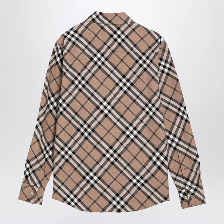 Burberry - Check pattern wool blend shirt Brand Shirts &amp; Tops