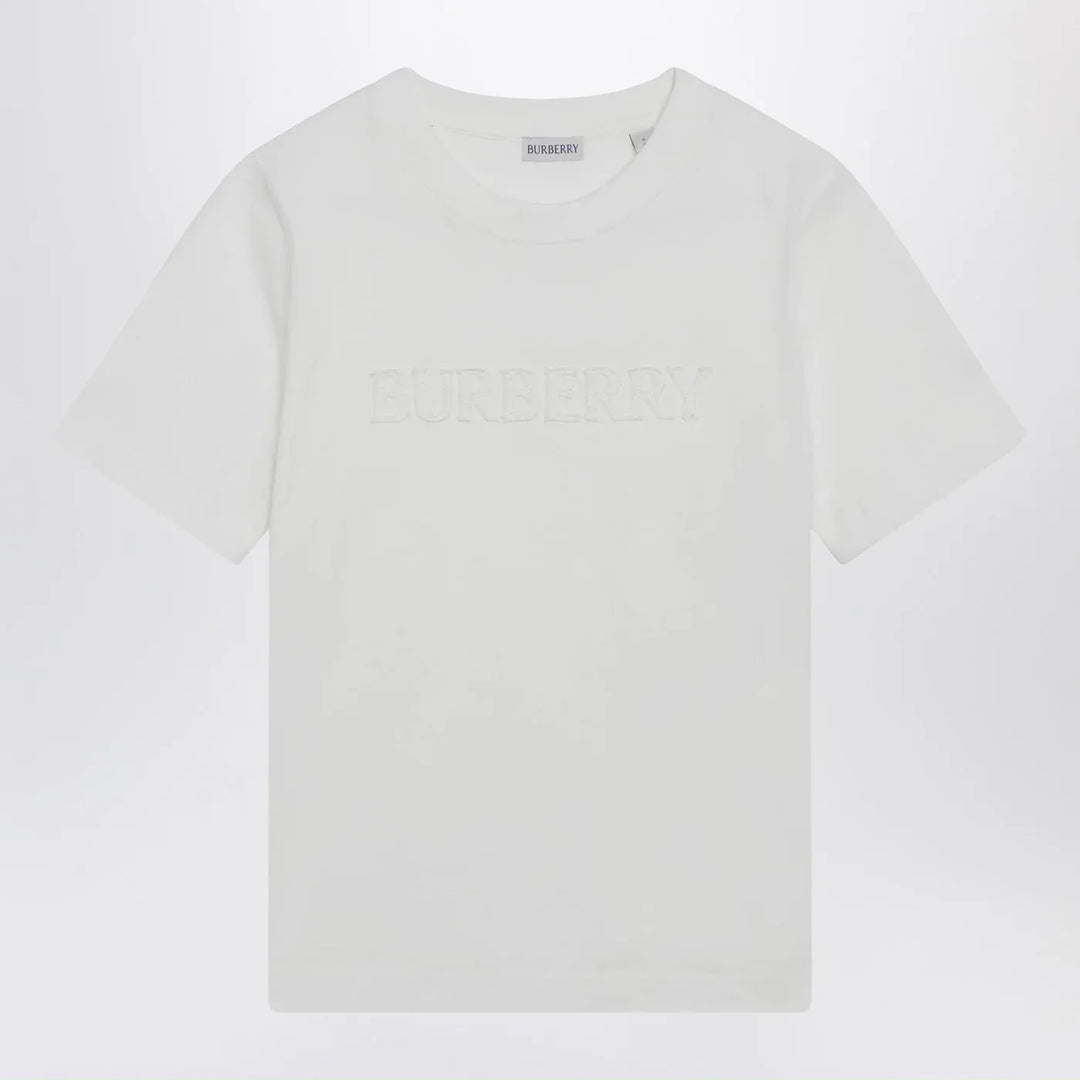 Burberry - White T-shirt with embroidered logo Brand Shirts &amp; Tops XS