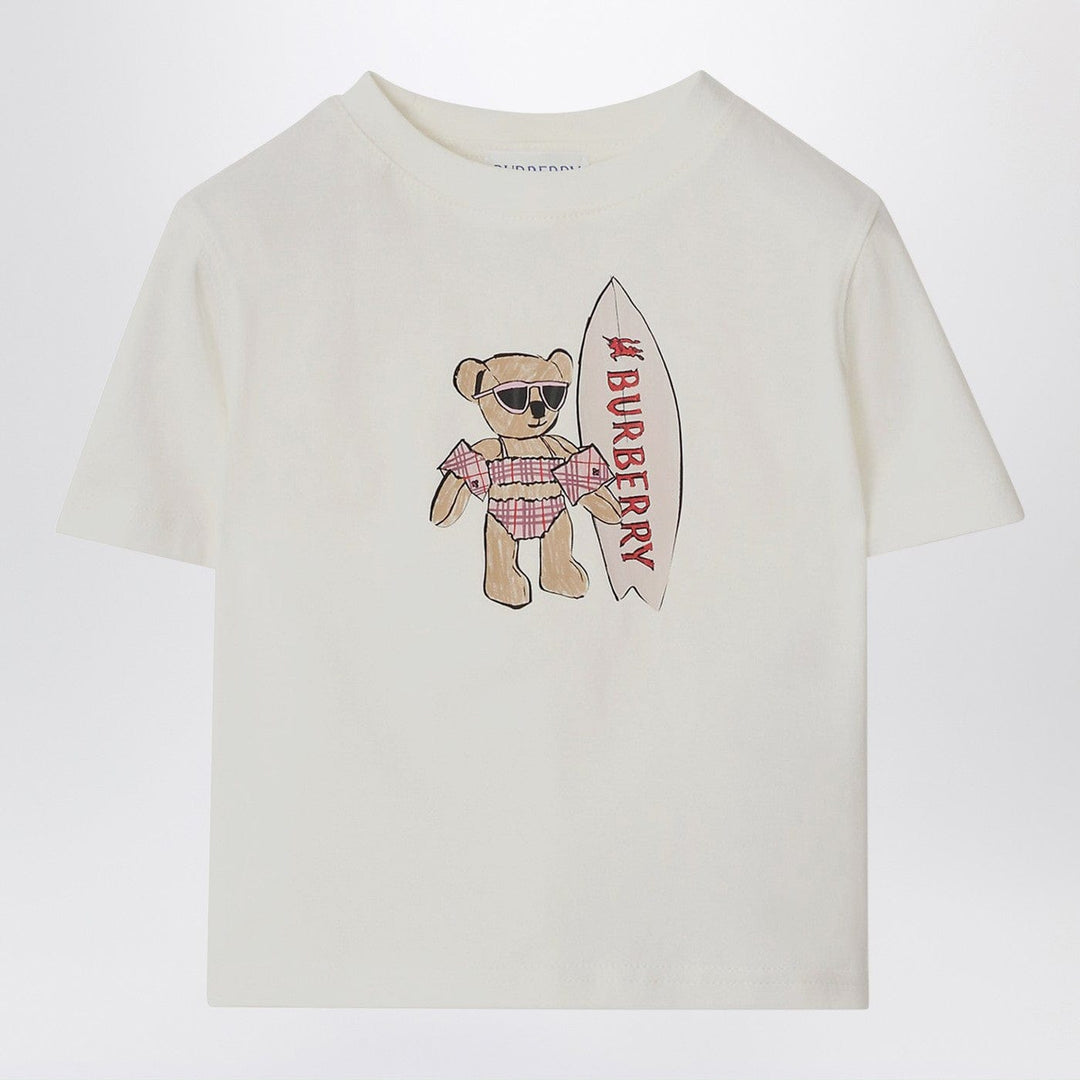Shirts & Tops 2A Burberry - White T-shirt with surfing teddy bear Brand