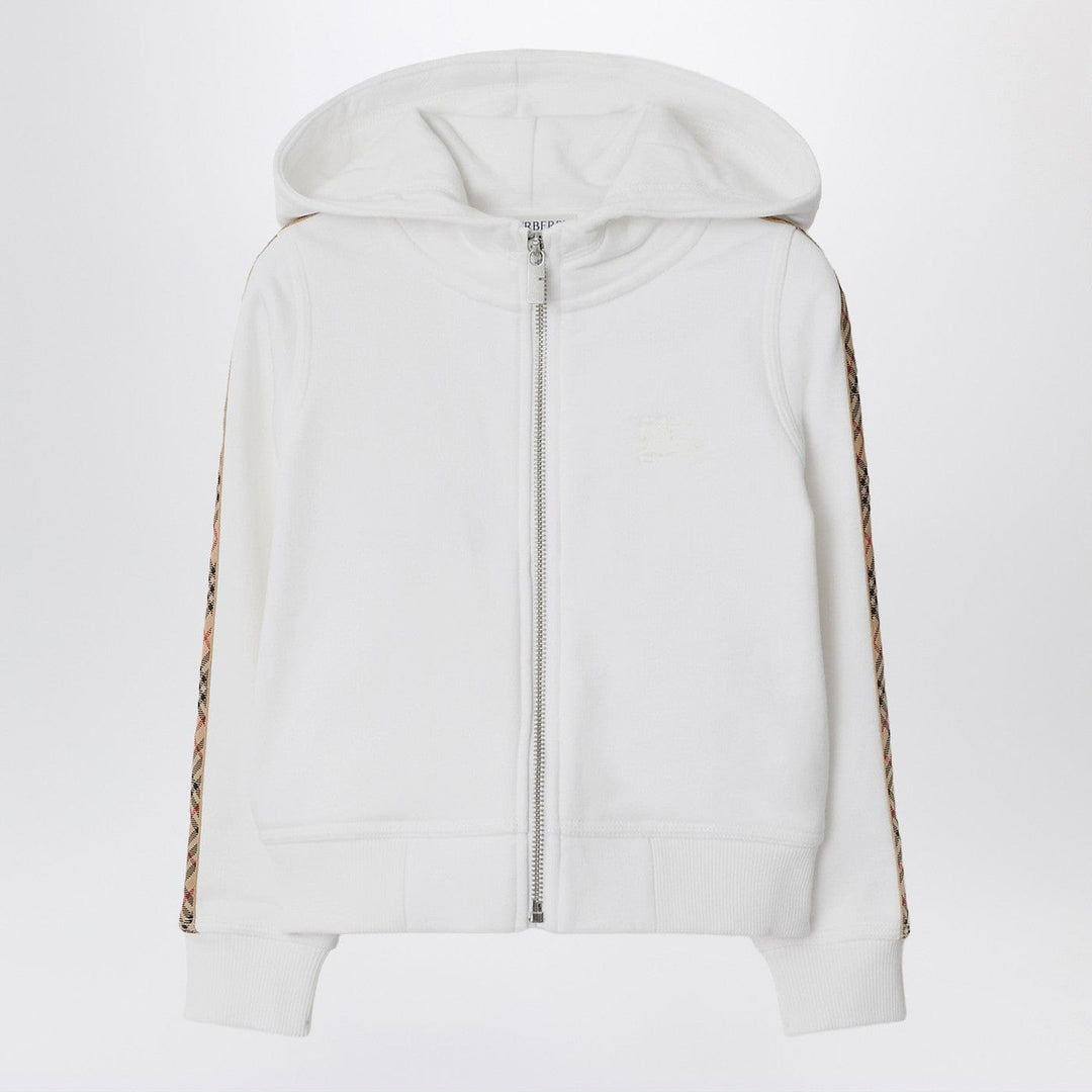 Shirts & Tops 8 Burberry - White zip hoodie with Check trims Brand