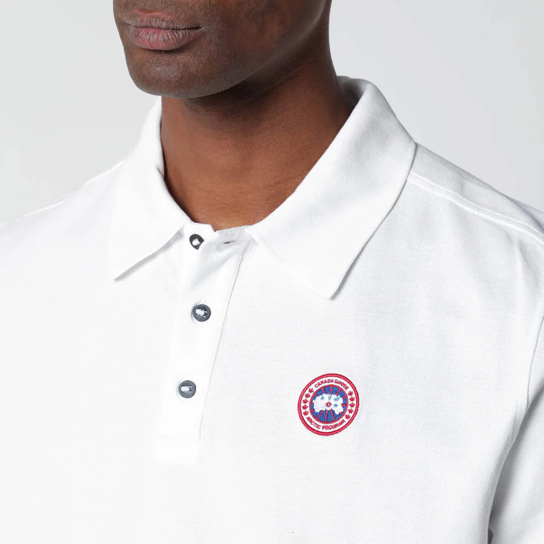 Canada Goose - White polo with patch logo Brand Shirts &amp; Tops