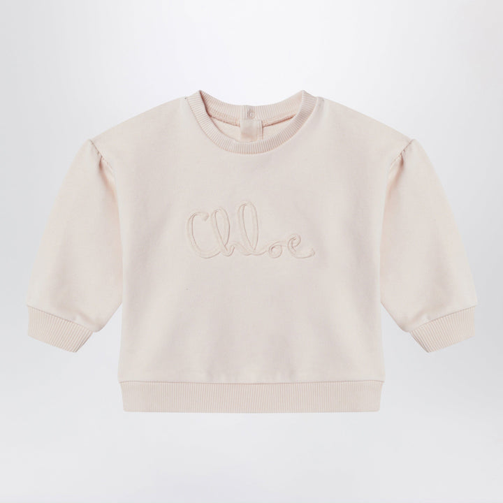 Shirts &amp; Tops 12 Chloé - Light pink sweatshirt with logo embroidery Brand