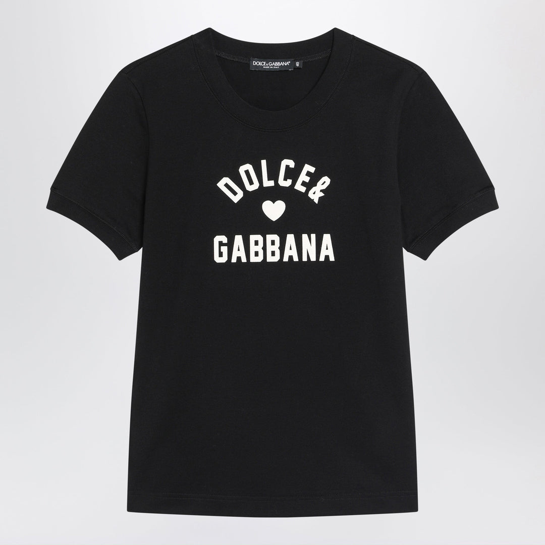 Shirts & Tops 42  IT Dolce&Gabbana - Black cotton logo T-shirt Brand