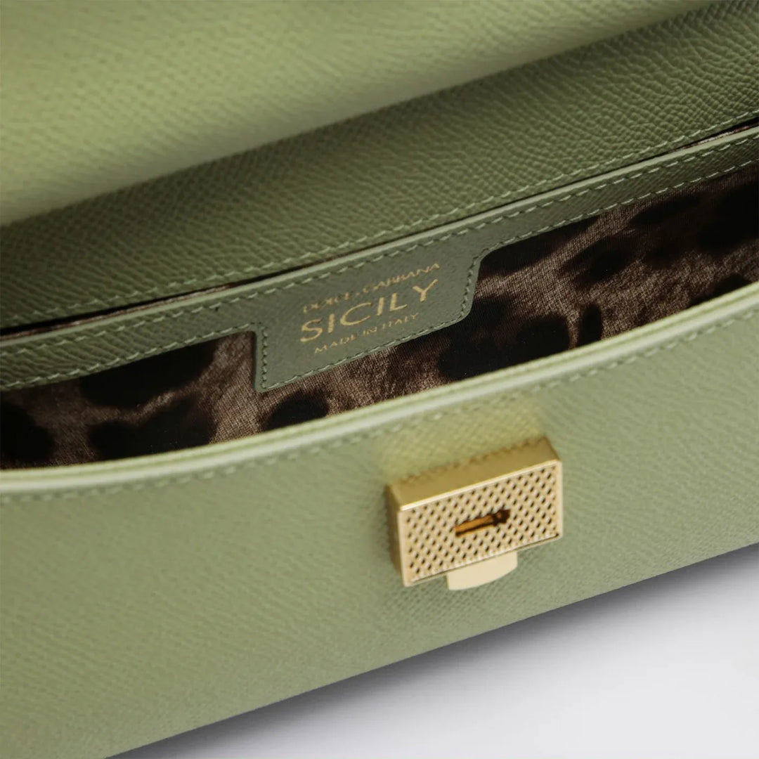 Dolce&amp;Gabbana - Sicily small top handle bag in sage green Brand Shirts &amp; Tops TU