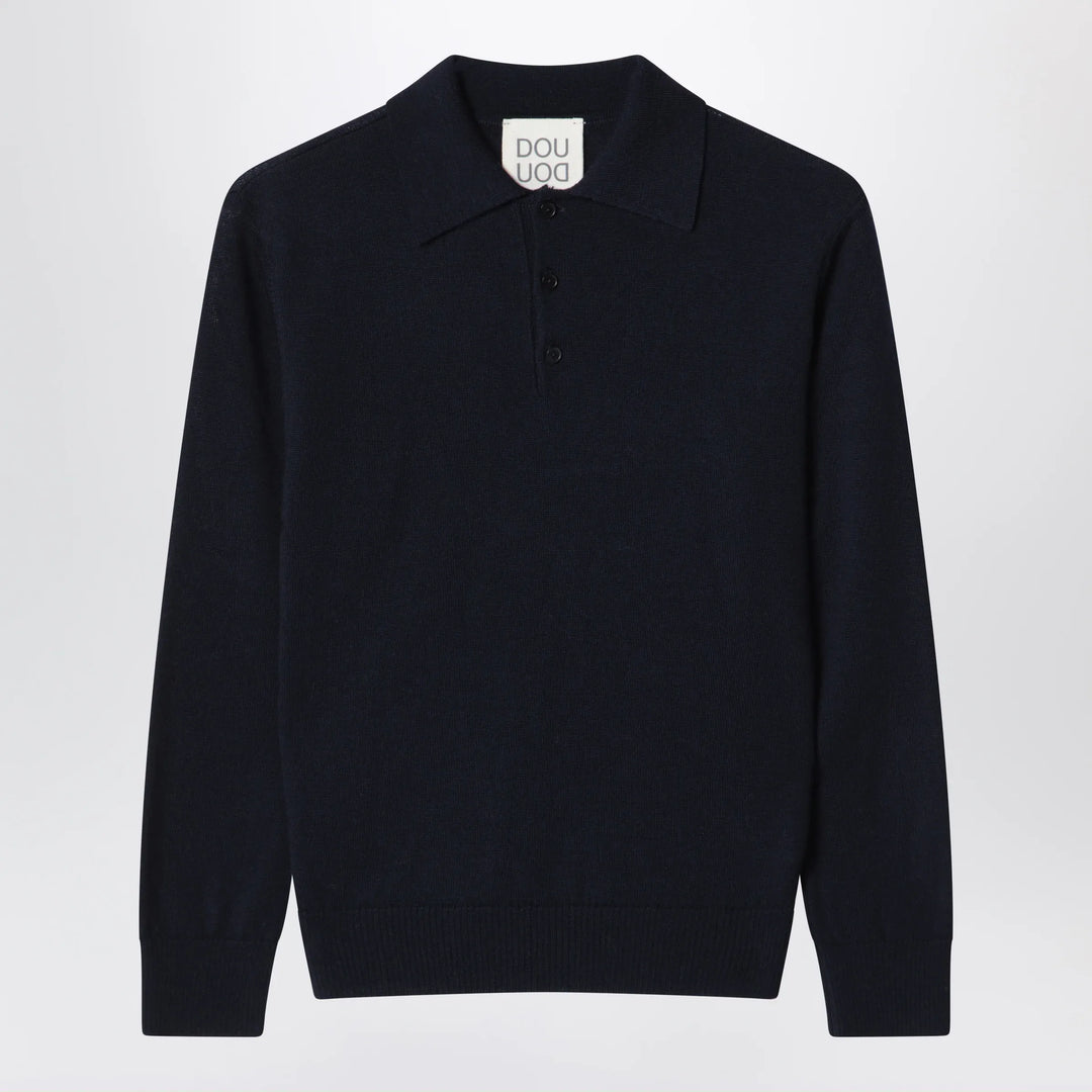 Douuod - Blue wool polo shirt Brand Shirts &amp; Tops 4Y