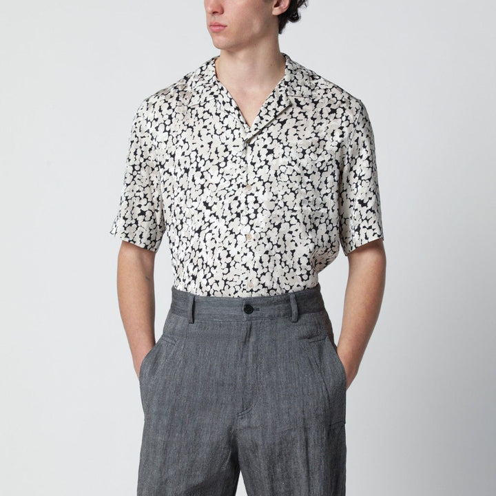 Shirts &amp; Tops Dries Van Noten - Viscose shirt with black/ecru pattern Brand