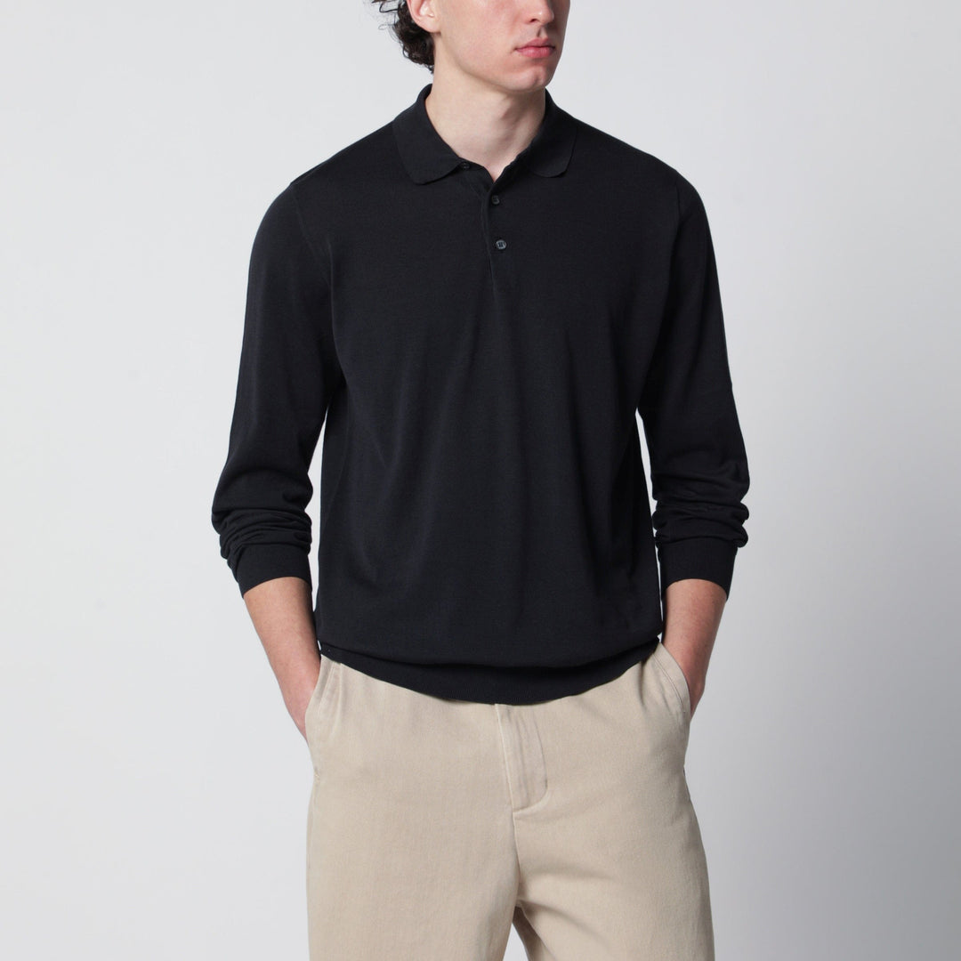 Shirts & Tops Drumohr - Navy blue cotton polo shirt Brand