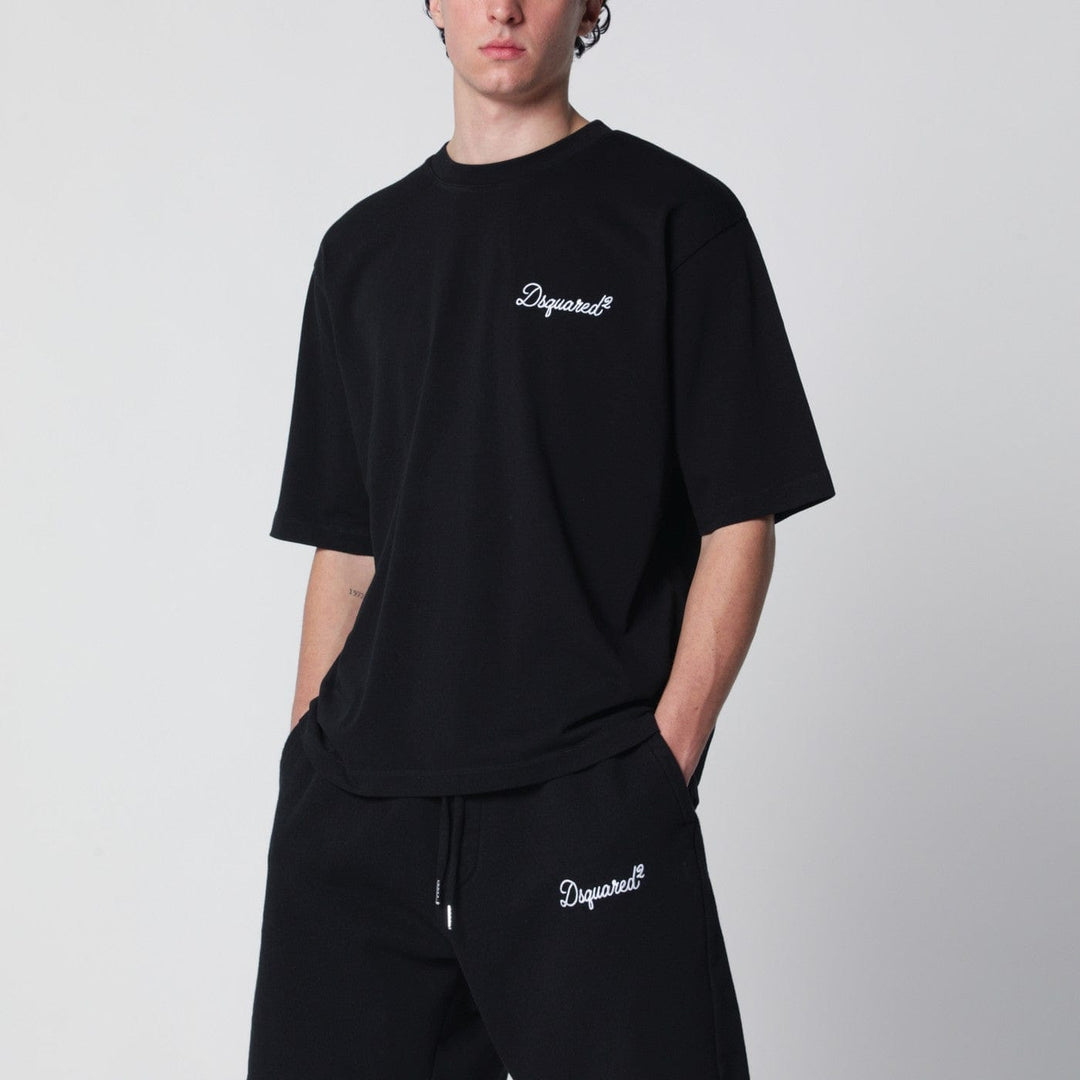 Shirts & Tops Dsquared2 - Black loose-fit T-shirt with logo Brand
