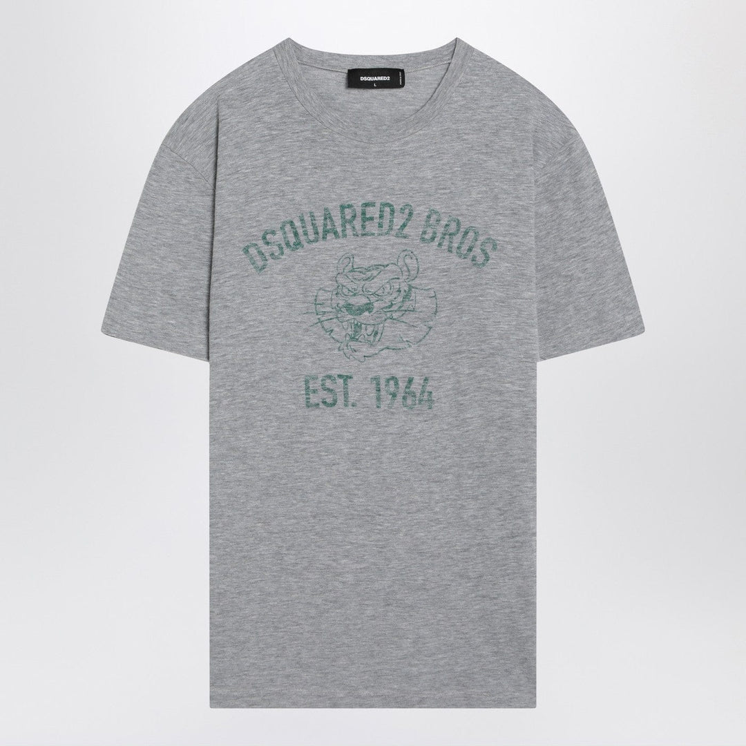 Shirts & Tops S Dsquared2 - Grey mélange T-shirt with logo print Brand