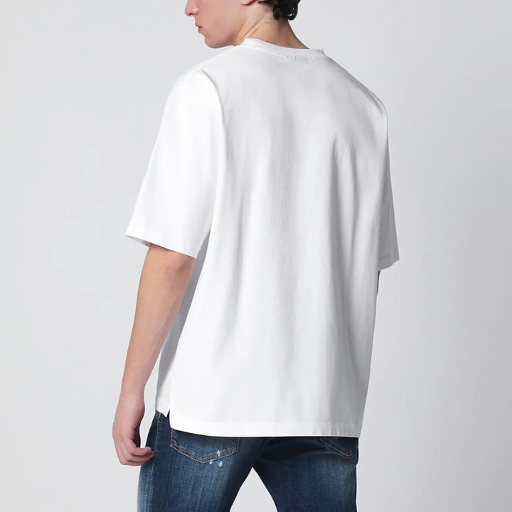 Dsquared2 - White loose-fit T-shirt with logo print Brand Shirts &amp; Tops