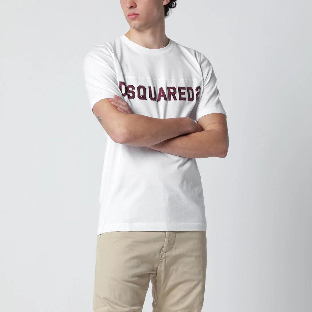 Dsquared2 - White T-shirt with logo embroidery Brand Shirts & Tops M