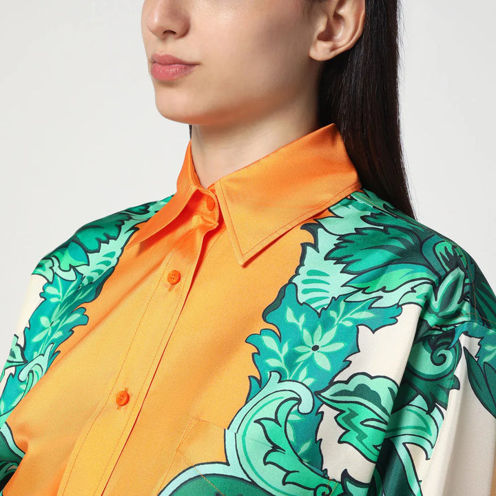 ETRO - Floral print shirt with knotted detail Brand Shirts &amp; Tops