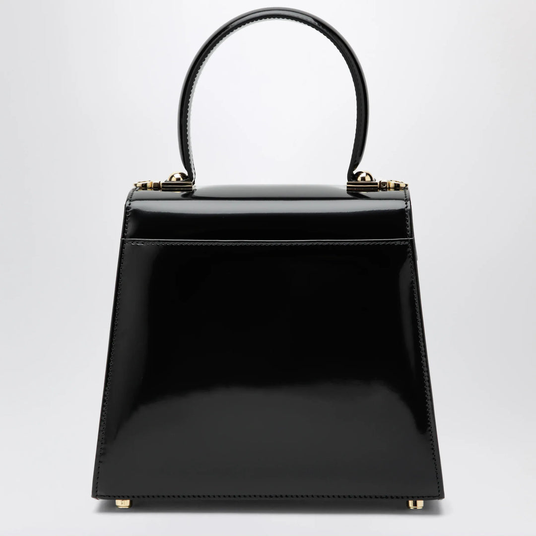 Ferragamo - Small black leather top-handle bag with Gancini closure Brand Shirts &amp; Tops TU