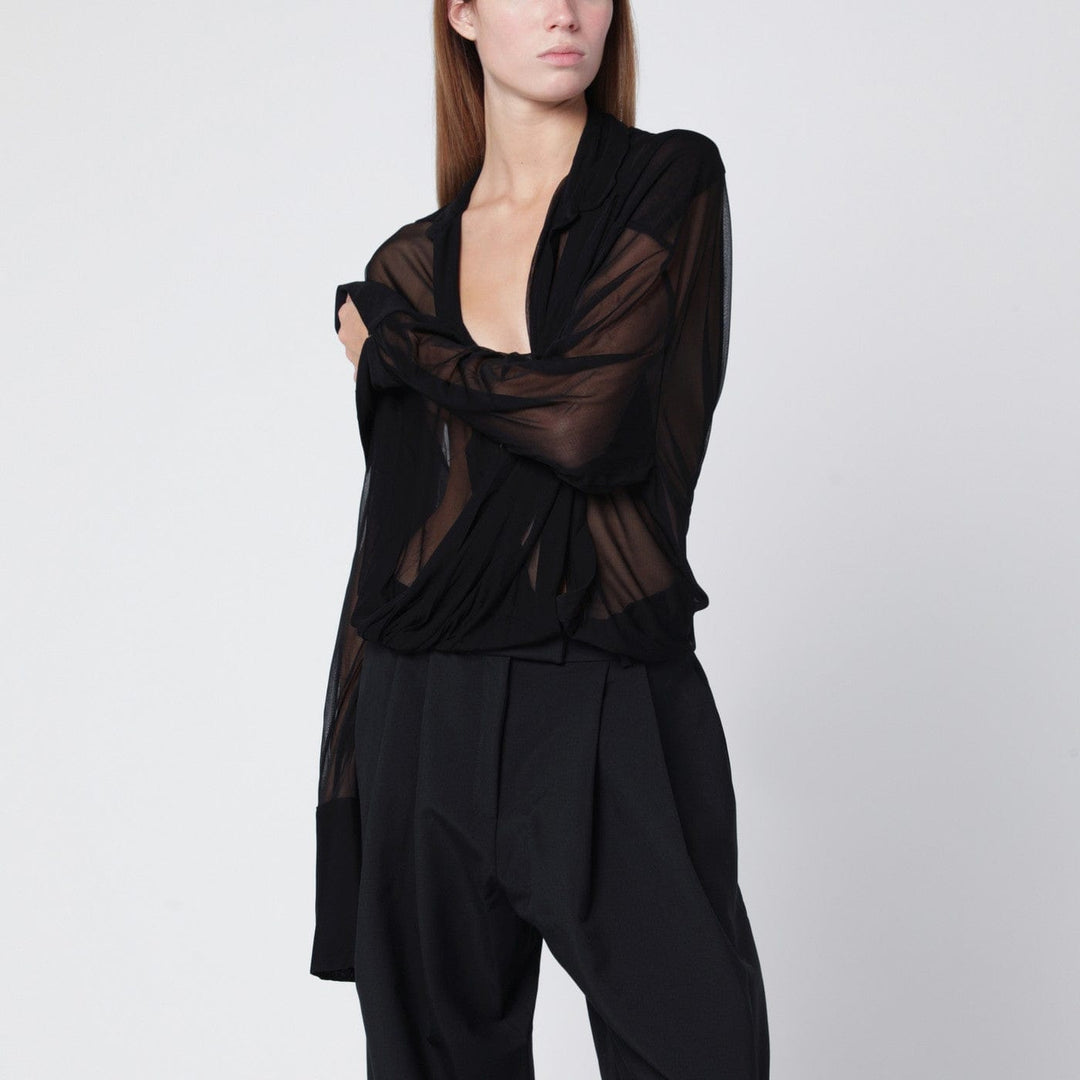 Shirts & Tops 44  IT Francesco Murano - Semi-transparent black blouse Brand