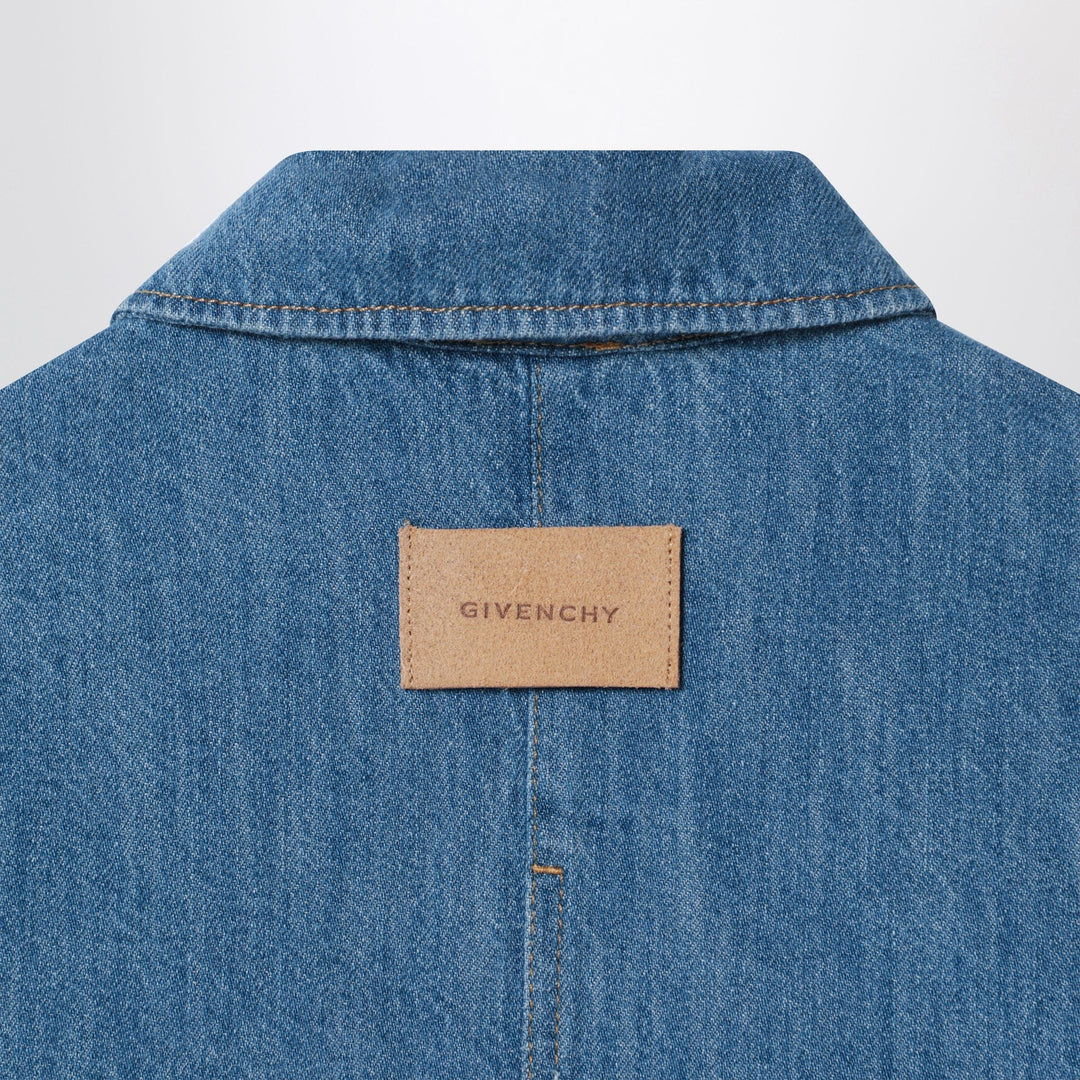 Givenchy - Blue denim shirt with logo embroidery Brand Shirts &amp; Tops