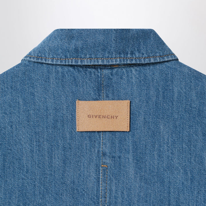 Givenchy - Blue denim shirt with logo embroidery Brand Shirts &amp; Tops