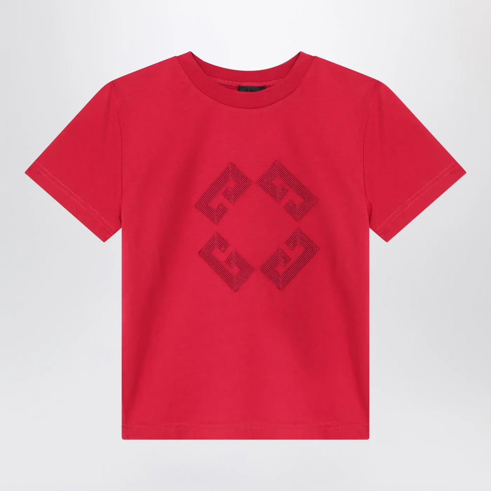 Givenchy - Bordeaux T-shirt with embroidered logo Brand Shirts & Tops 12