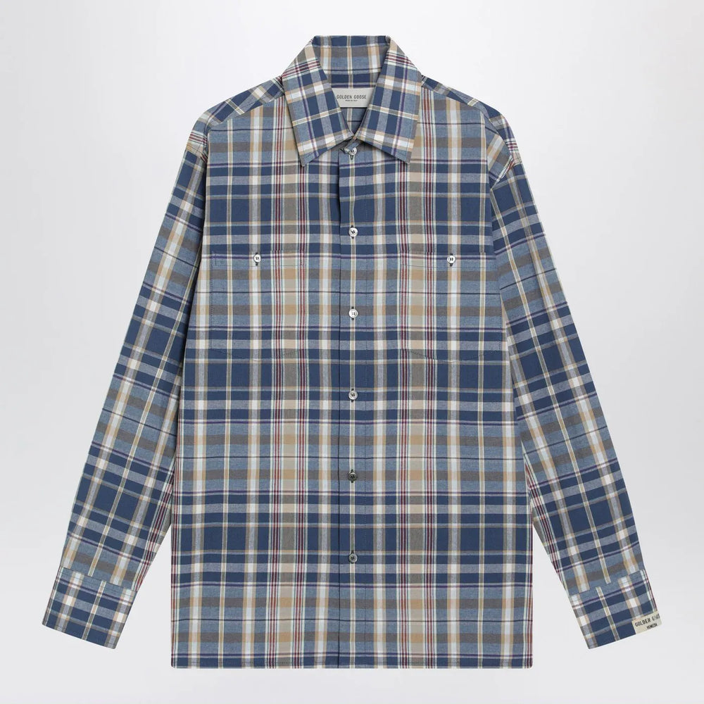 Golden Goose - Indigo blue checked shirt Brand Shirts & Tops M