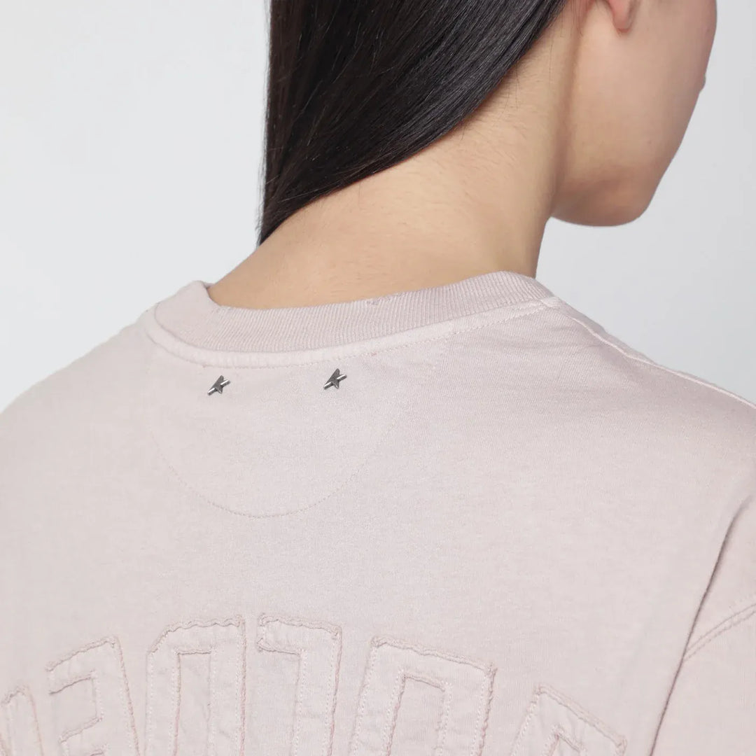 Golden Goose - Pink T-shirt with reversed logo lettering on the back Brand Shirts &amp; Tops