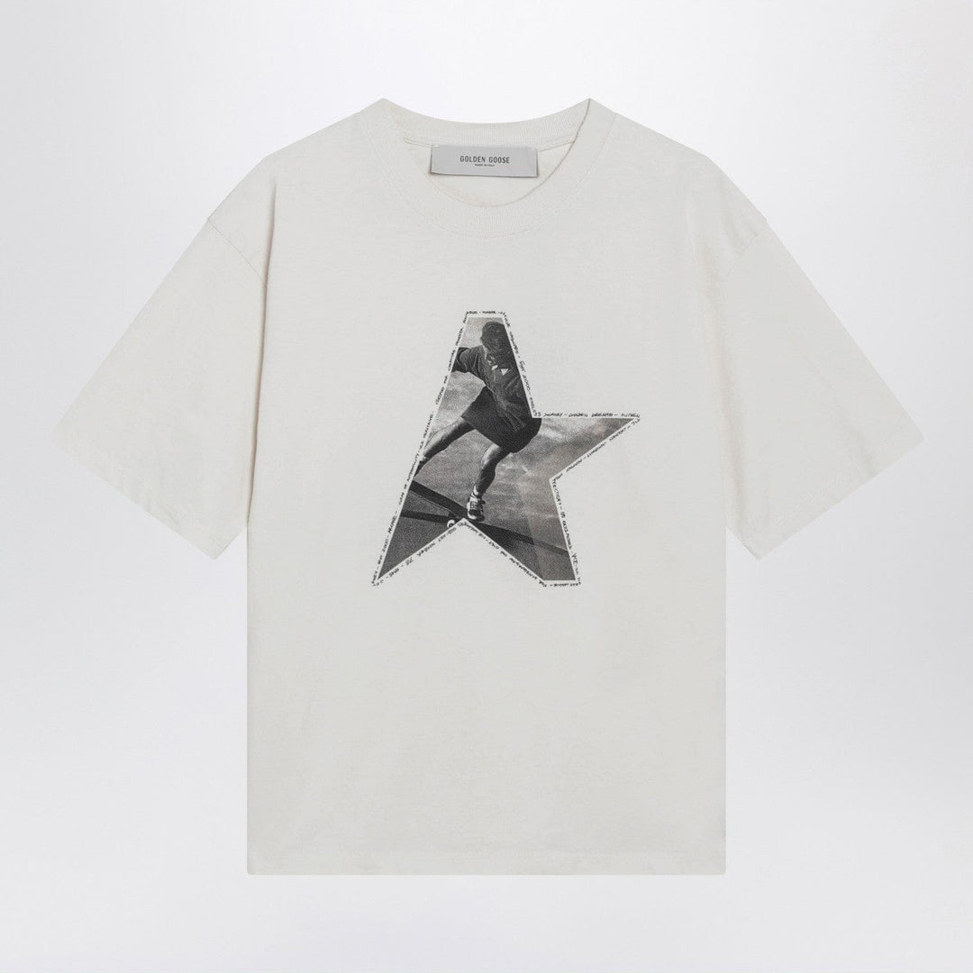 Shirts & Tops Golden Goose - White T-shirt with logo print Brand