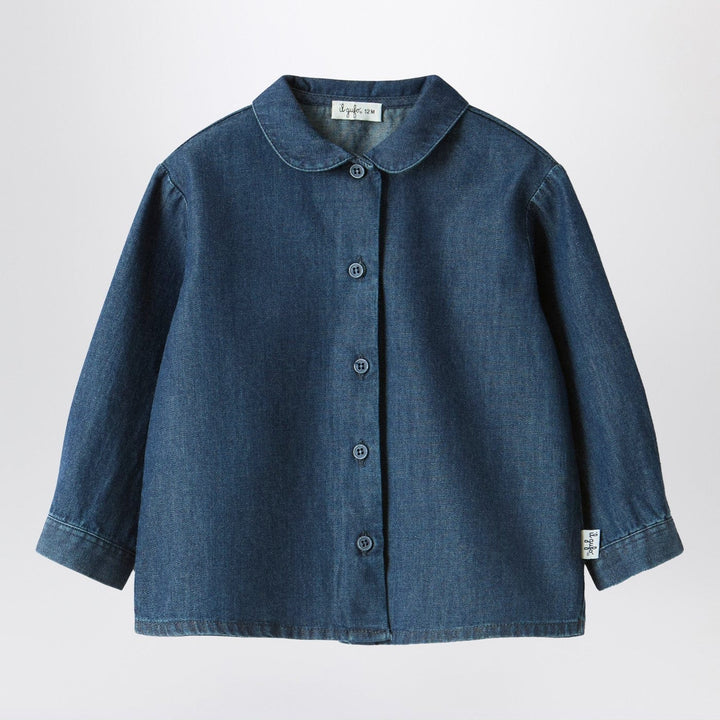 Shirts &amp; Tops 36 Il Gufo - Baby shirt in blue denim Brand