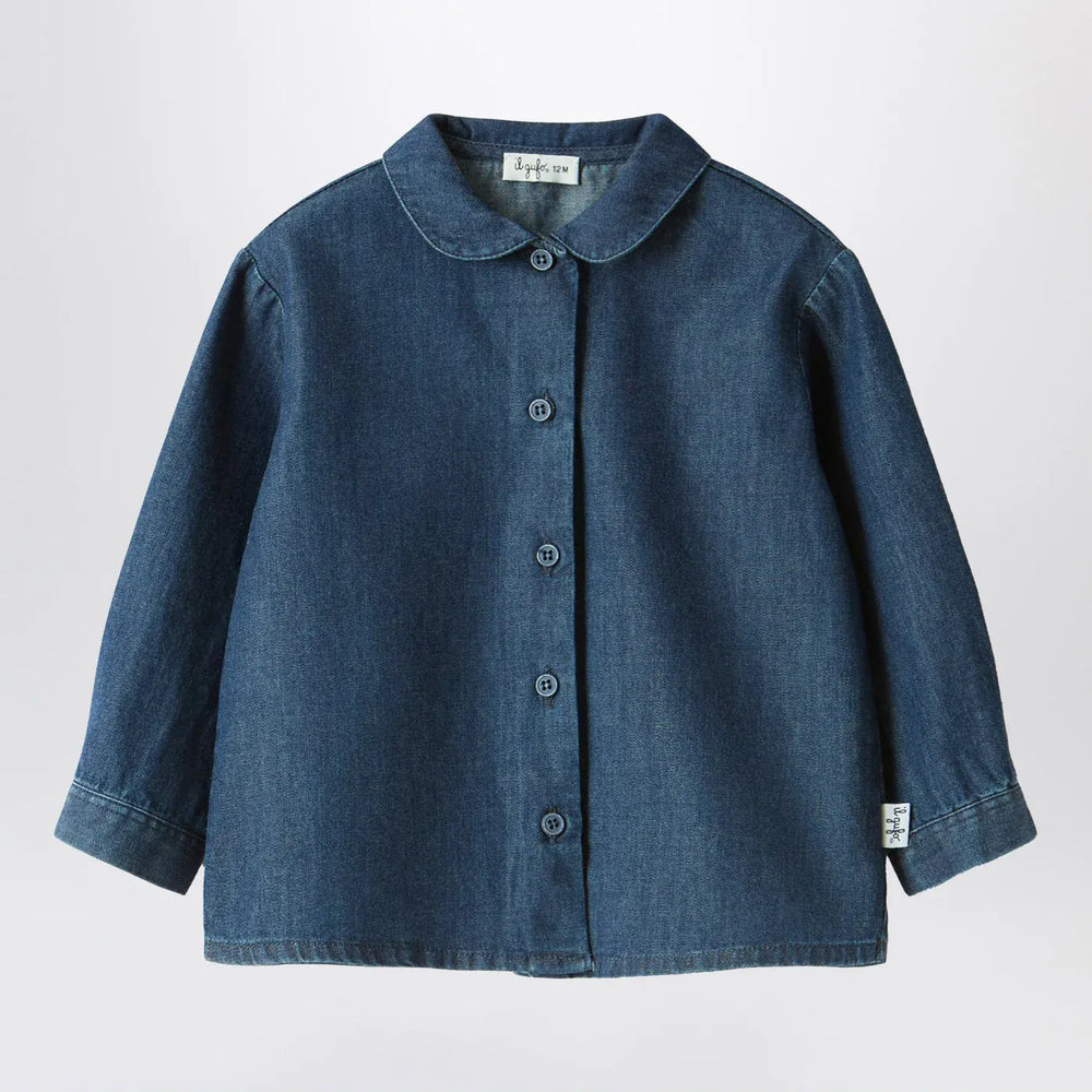 Il Gufo - Baby shirt in blue denim Brand Shirts & Tops 36