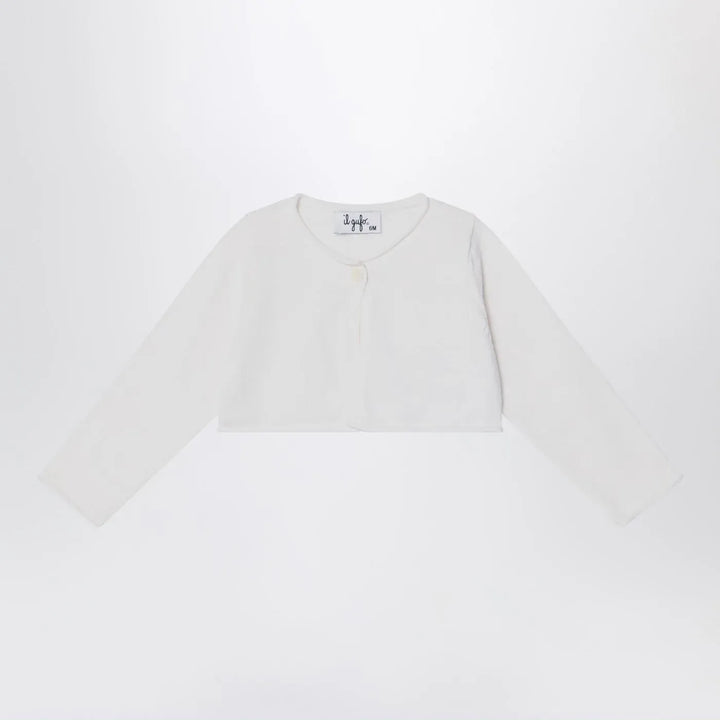 Il Gufo - Short wrap cardigan white milk Brand Shirts &amp; Tops 6M