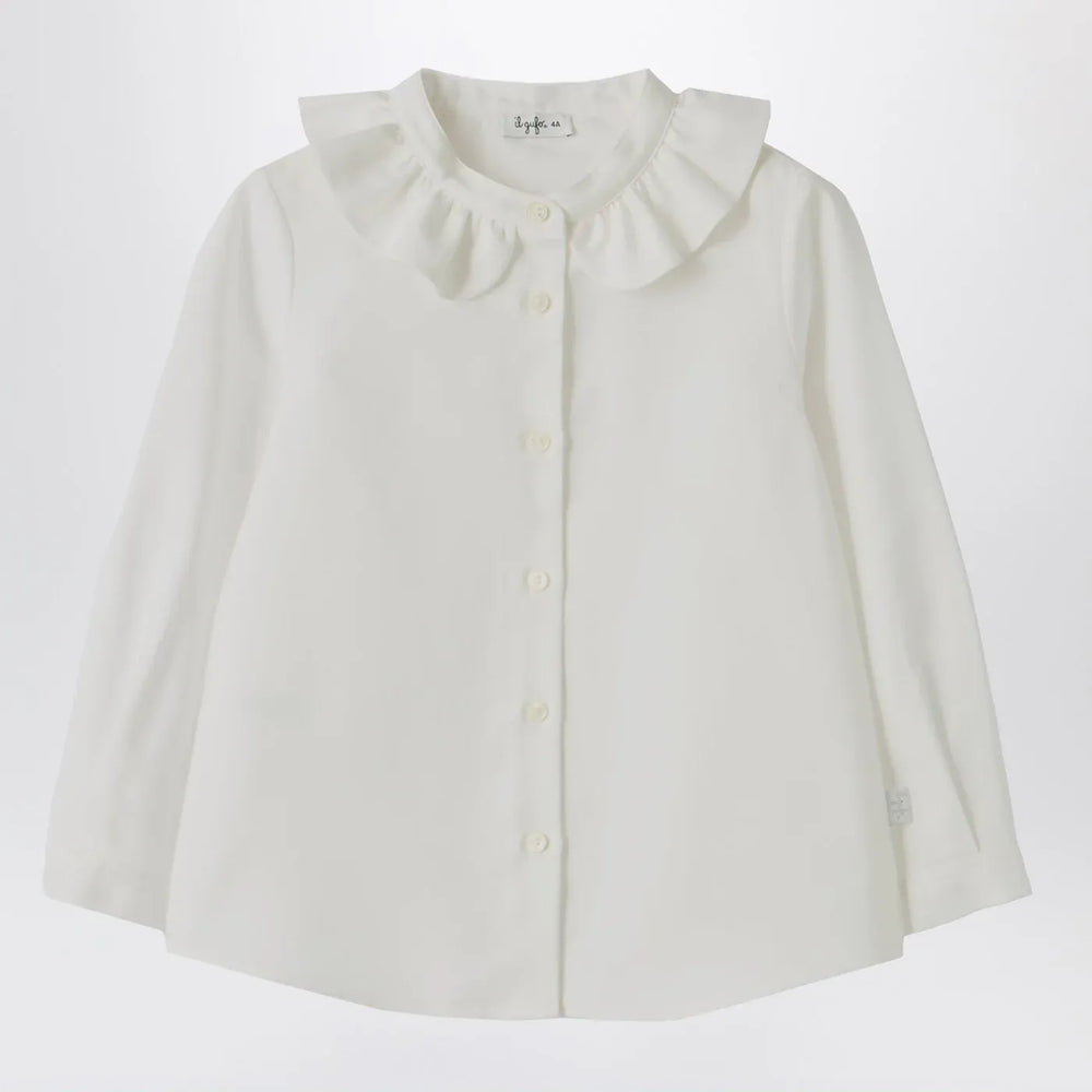 Il Gufo - White shirt with ruffled collar Brand Shirts & Tops 2
