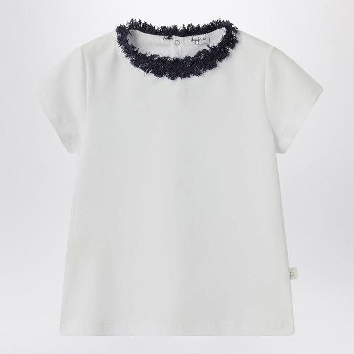 Shirts &amp; Tops 8 Il Gufo - White T-shirt with frayed neckline Brand