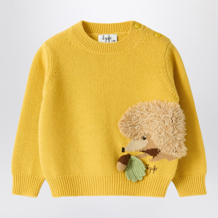 Shirts &amp; Tops 12 Il Gufo - Yellow wool sweater with curly texture Brand