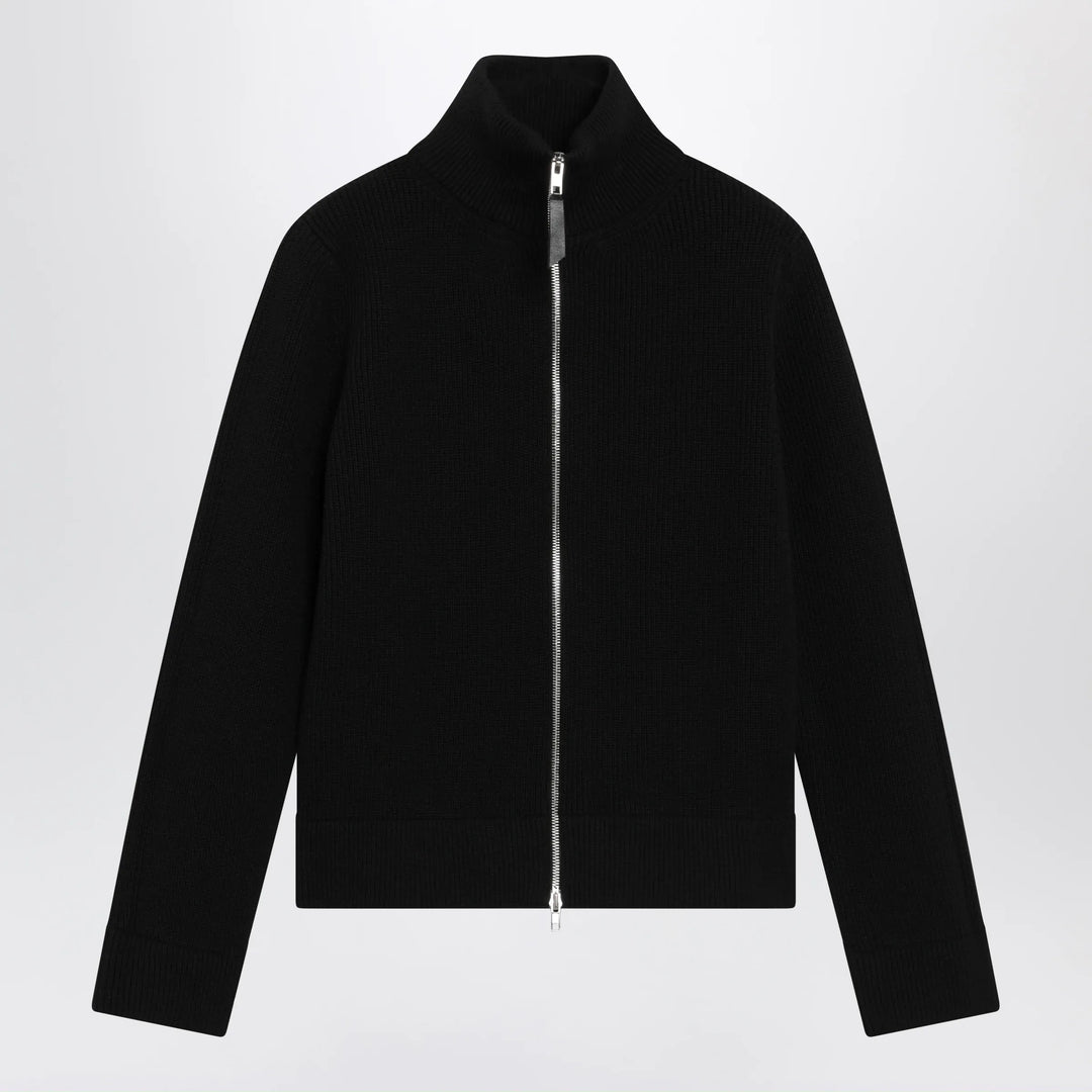 Maison Margiela - Black wool-blend zip cardigan Brand Shirts &amp; Tops S