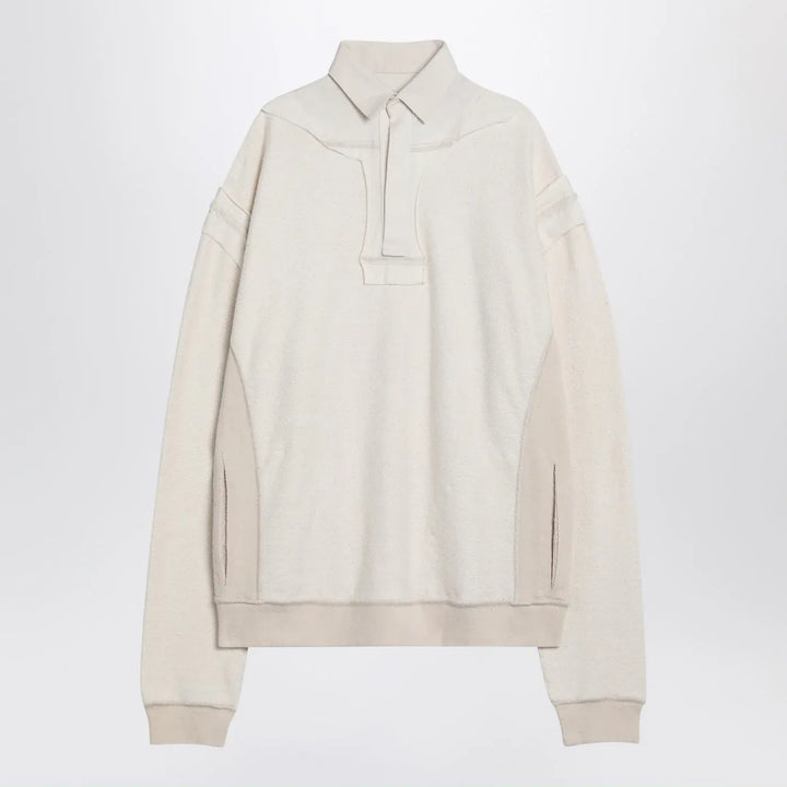 Maison Margiela - Distressed-effect ecru sweatshirt Brand Shirts &amp; Tops L