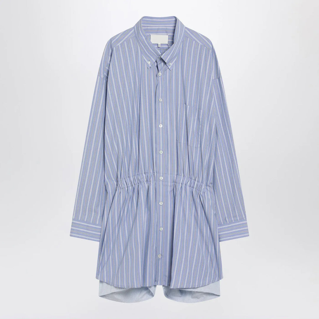 Maison Margiela - Light blue striped shirtdress Brand Shirts &amp; Tops 40  IT