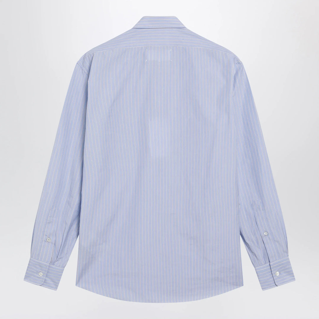 Maison Margiela - Striped shirt in light blue cotton Brand Shirts &amp; Tops
