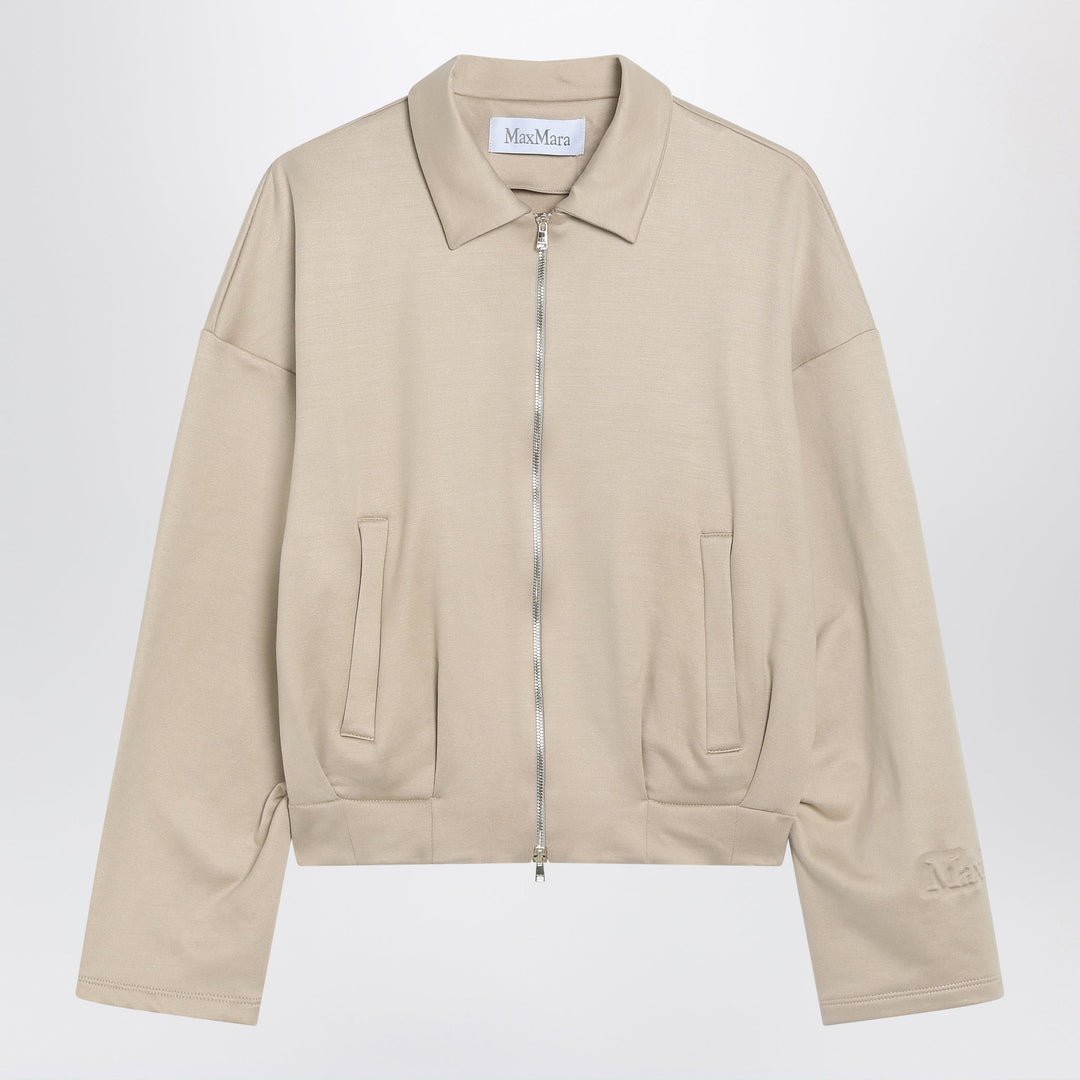Shirts & Tops M Max Mara - Beige cropped sweatshirt in silk blend Brand