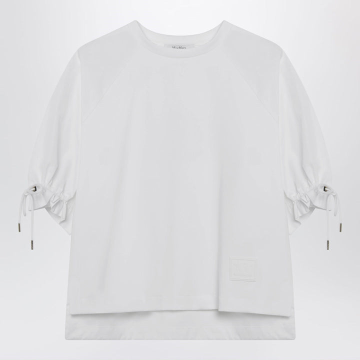 Shirts &amp; Tops Max Mara - Optical white cotton-blend jersey top Brand