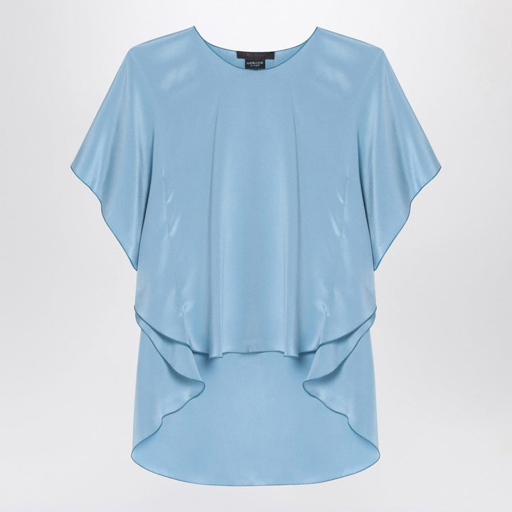 Shirts &amp; Tops 40  IT Max Mara Pianoforte - Light blue flowy silk blouse Brand