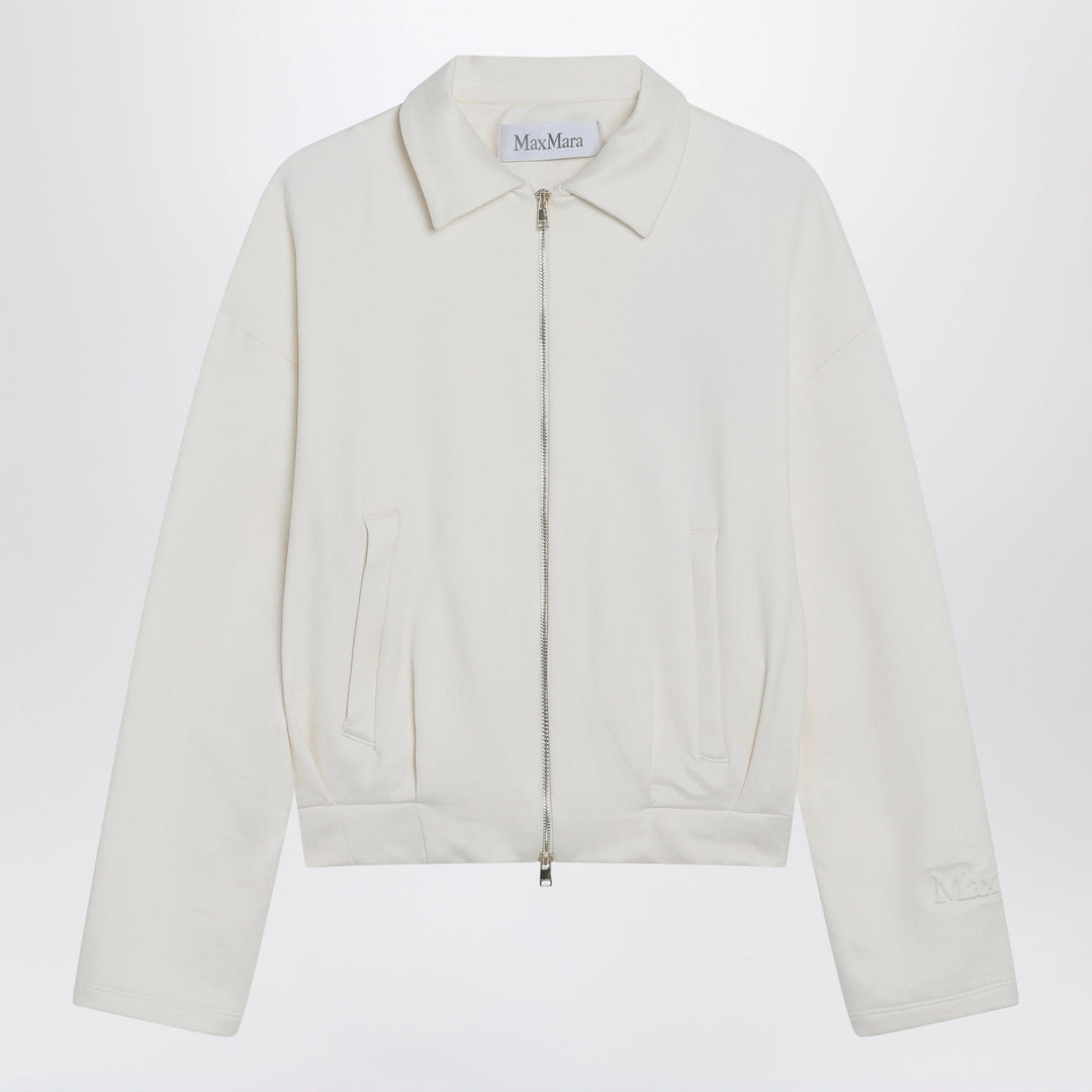 Shirts & Tops Max Mara - White cropped sweatshirt in silk blend Brand