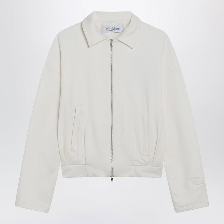 Shirts &amp; Tops Max Mara - White cropped sweatshirt in silk blend Brand