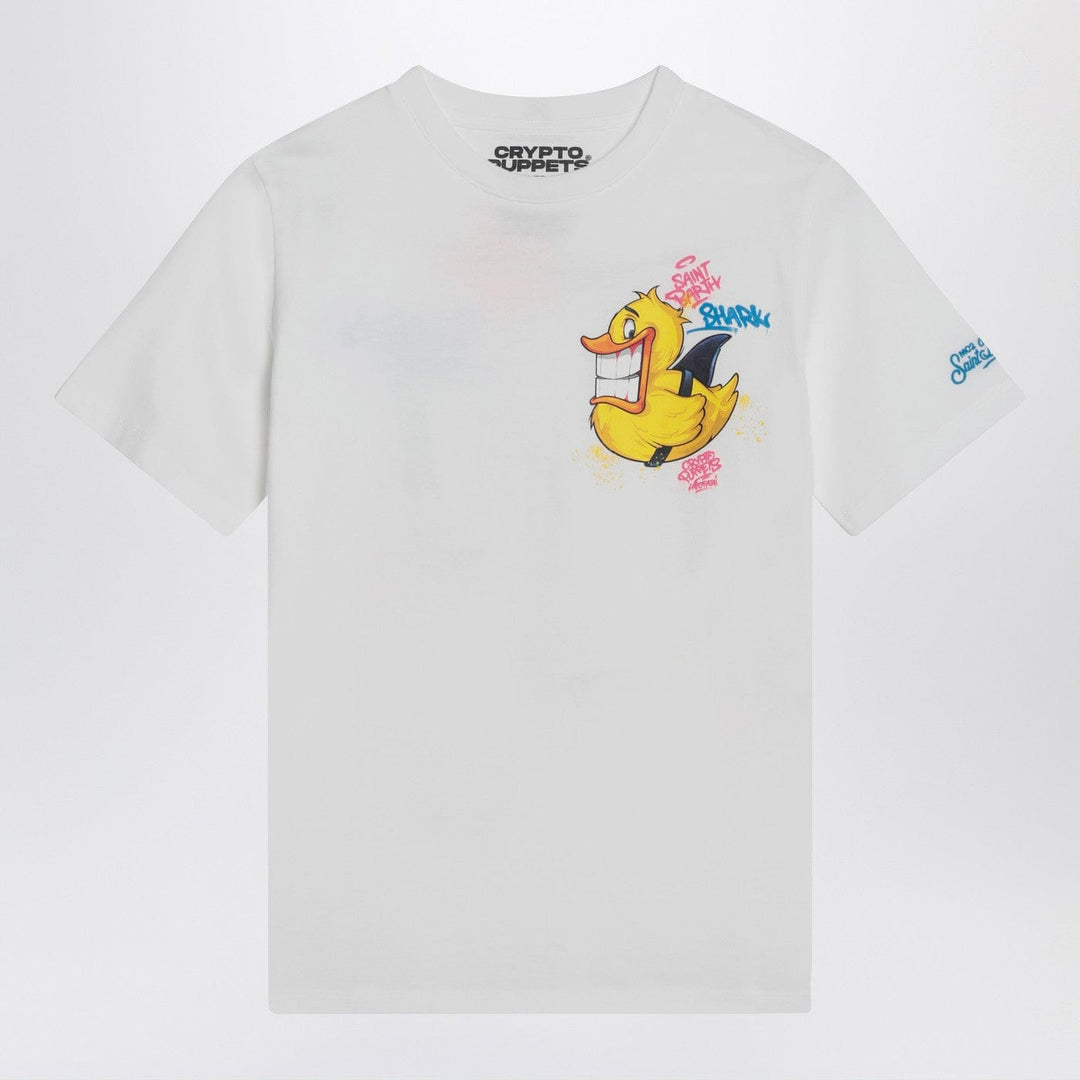 Shirts &amp; Tops MC2 Saint Barth - White T-shirt with Crypto Duck print Brand