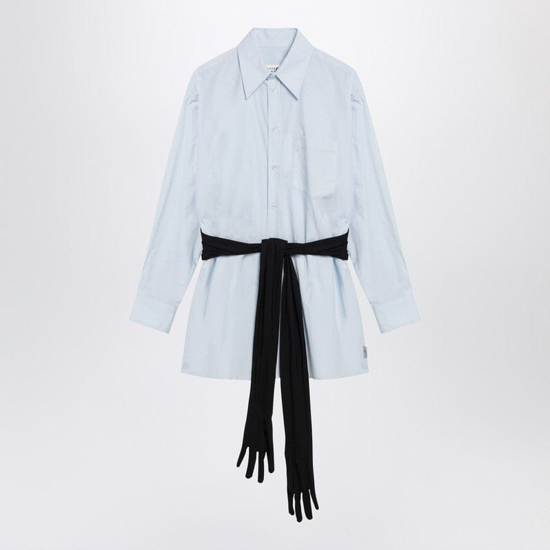 Shirts & Tops MM6 Maison Margiela - Light blue cotton shirt with gloves - 42 IT Brand