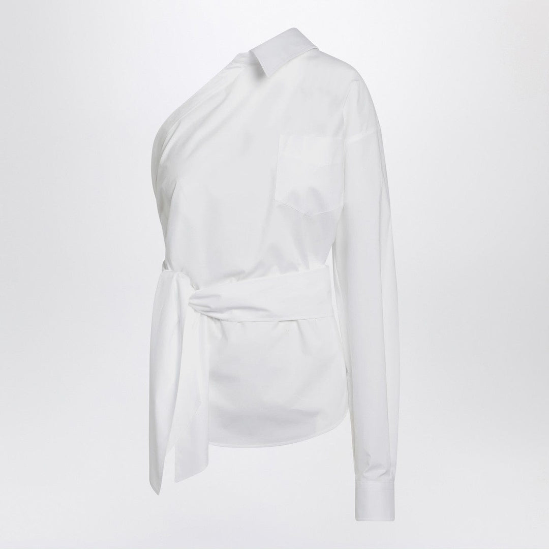 Shirts & Tops 40  IT Moschino - One-shoulder white shirt with sash Brand