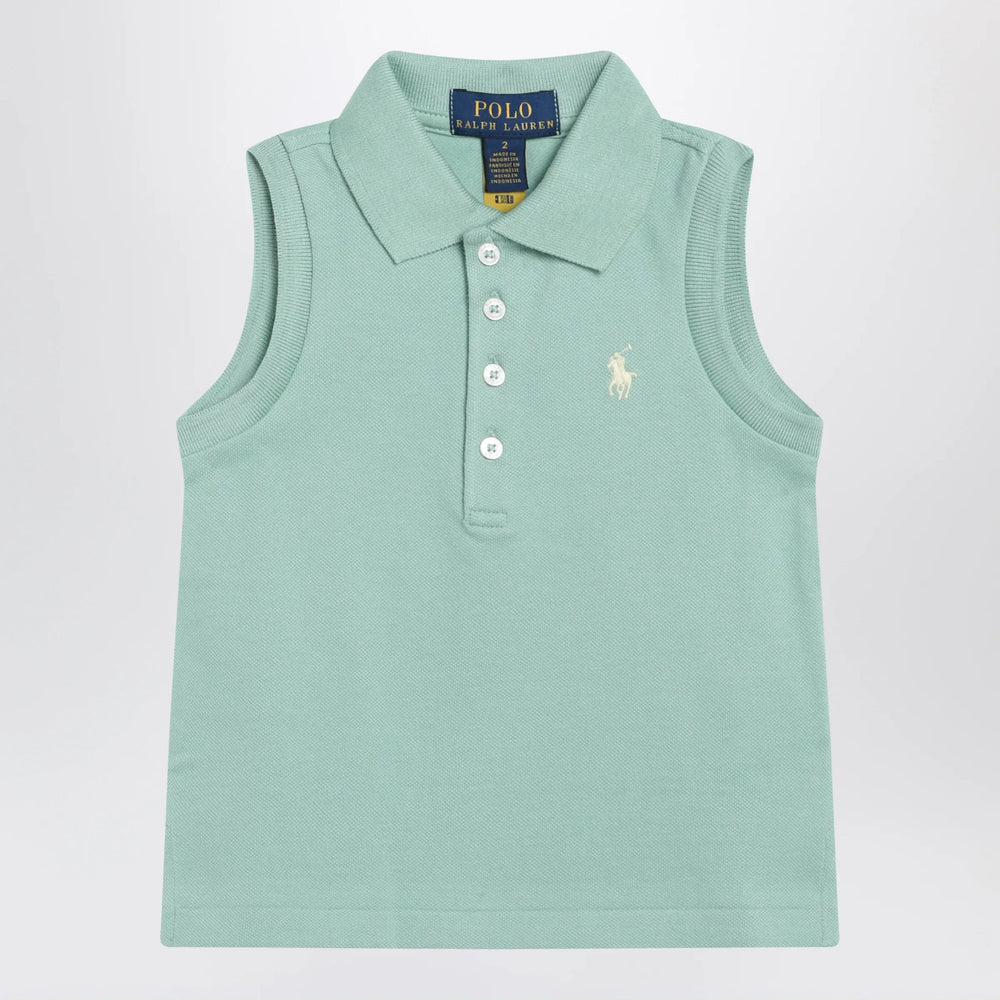 Polo Ralph Lauren - Aquamarine sleeveless cotton polo Brand Shirts & Tops 2