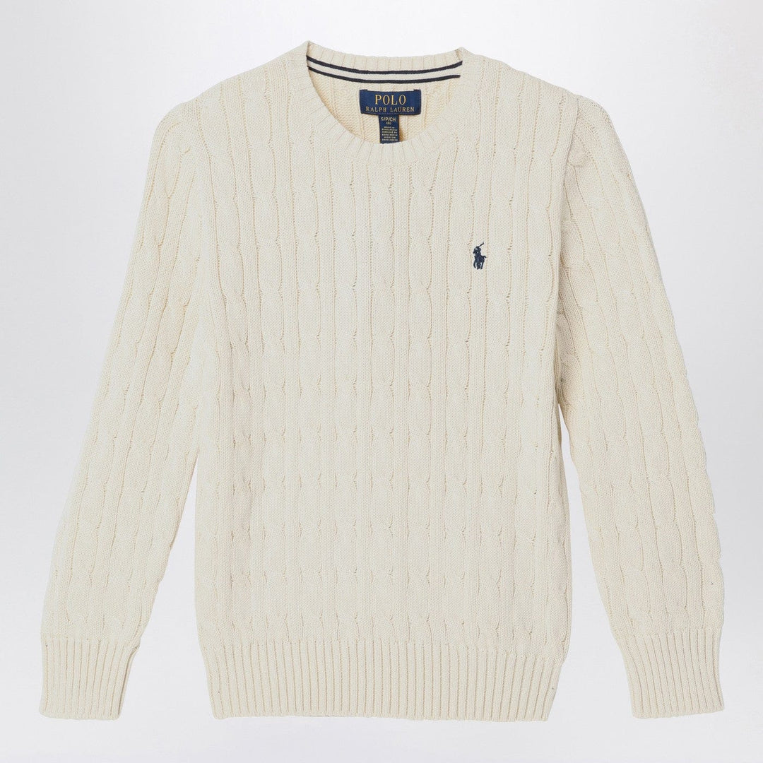 Shirts &amp; Tops 2 Polo Ralph Lauren - Cream cable-knit crewneck sweater Brand