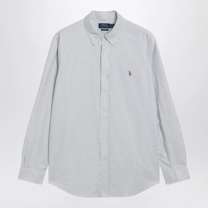 Polo Ralph Lauren - Light blue/white striped Oxford shirt Custom-fit Brand Shirts &amp; Tops M