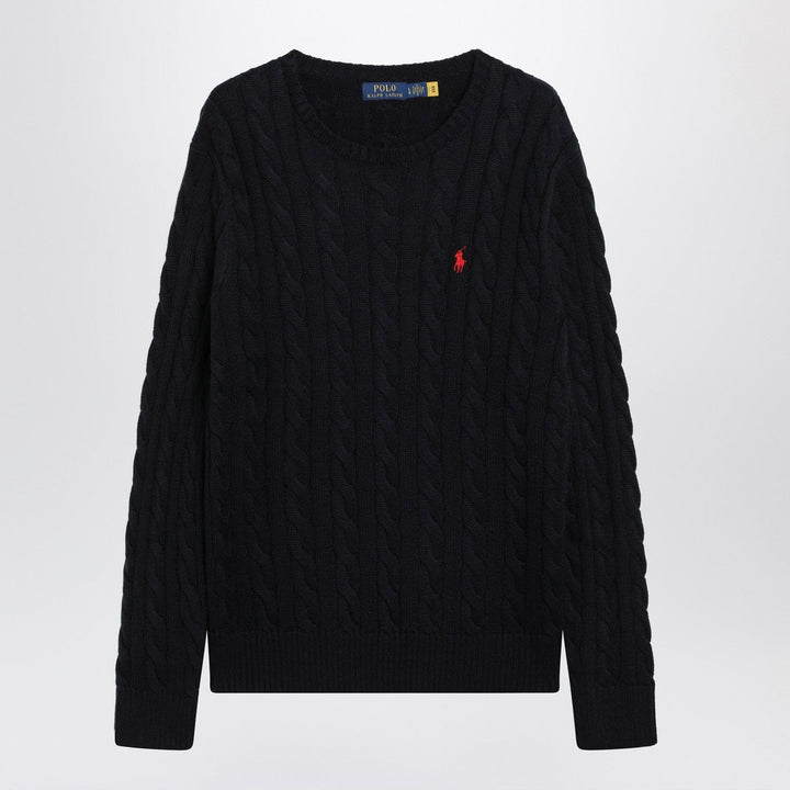 Shirts &amp; Tops Polo Ralph Lauren - Navy blue cable-knit cotton sweater Brand