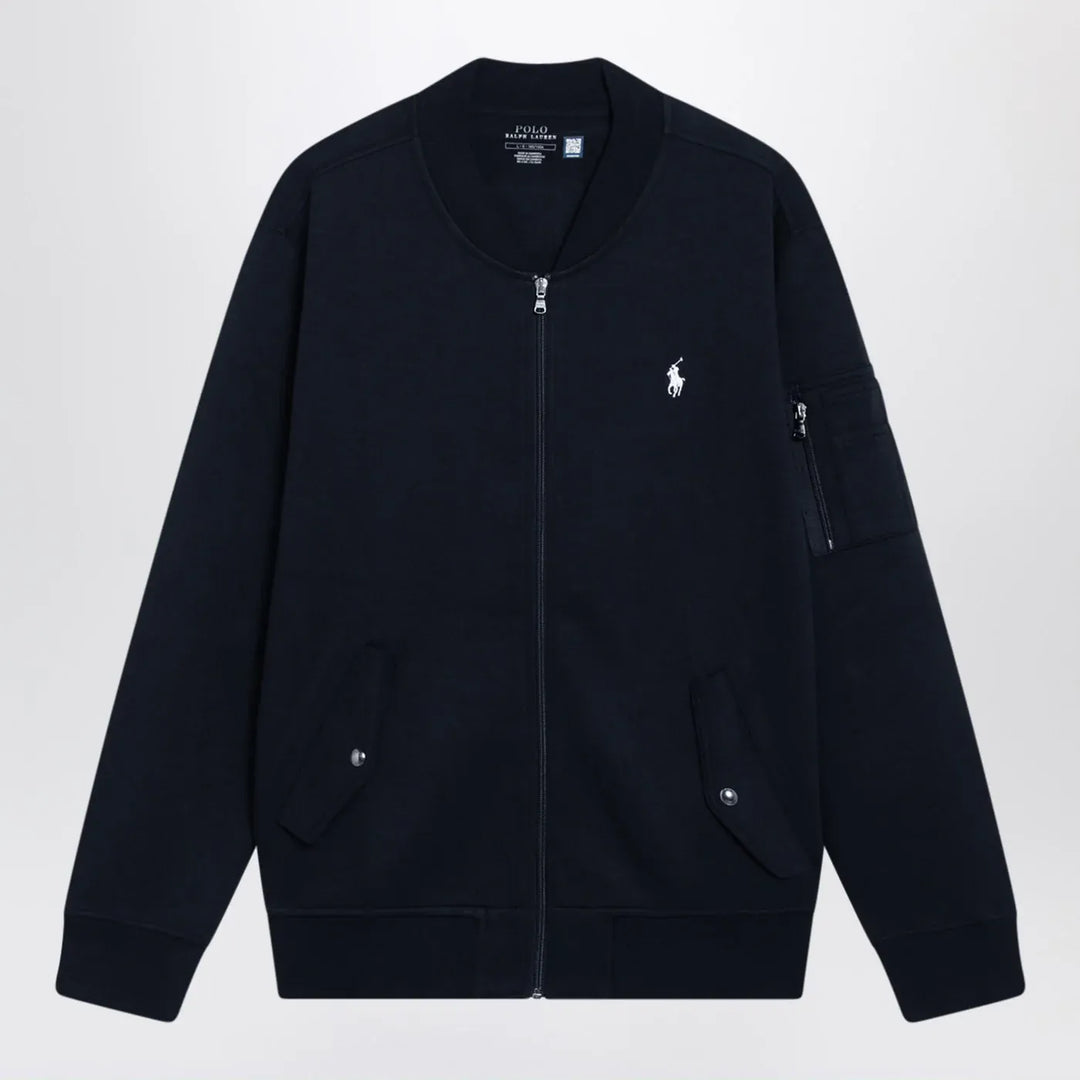 Polo Ralph Lauren - Navy blue zip-up cotton-blend sweatshirt Brand Shirts &amp; Tops XXL