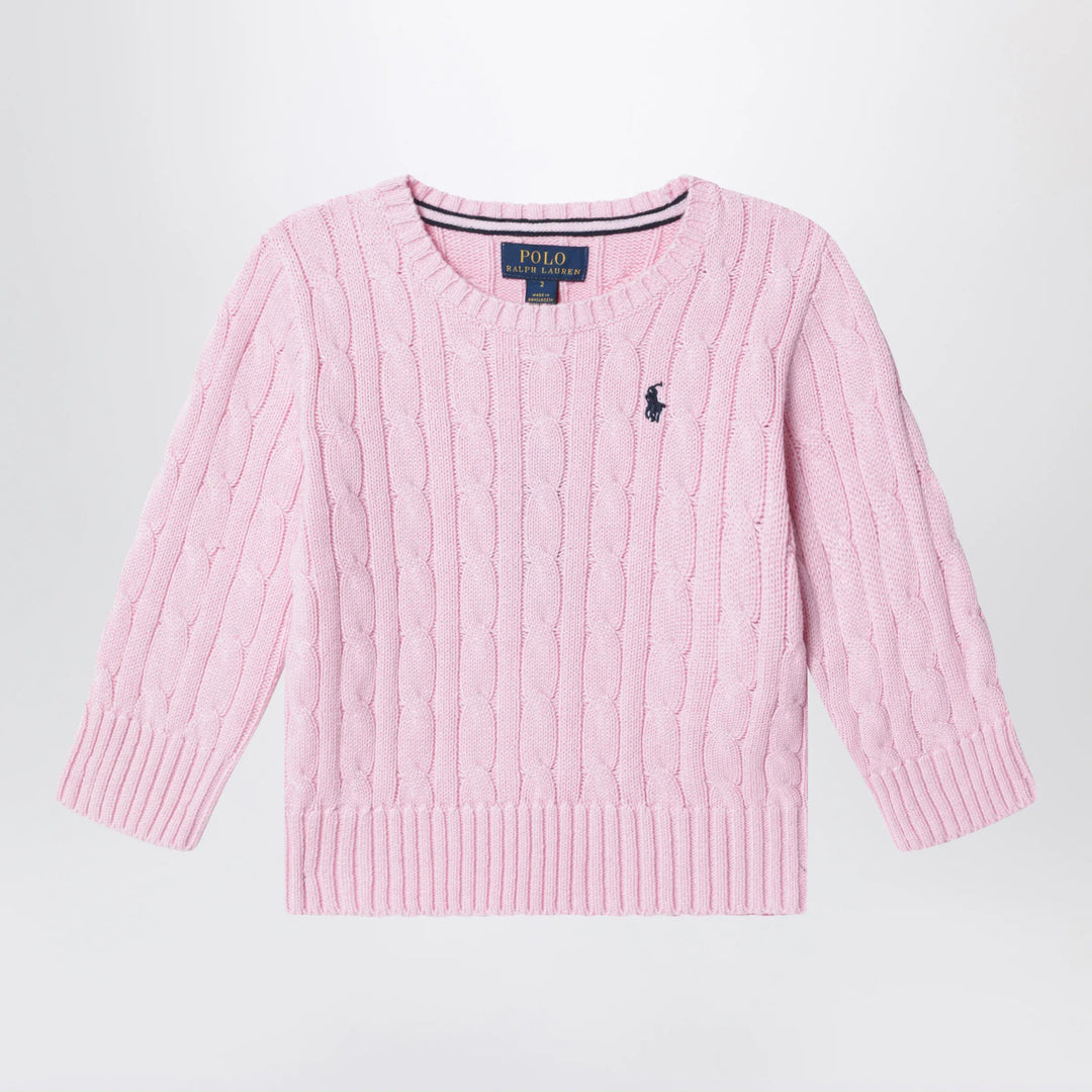 Polo Ralph Lauren - Pink cable-knit cotton sweater Brand Shirts &amp; Tops S
